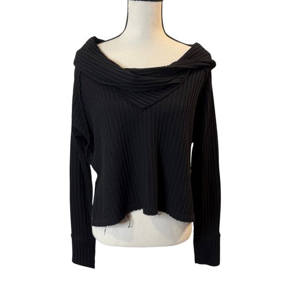 Free People We the Free Black Top Size L - Picture 1 of 5